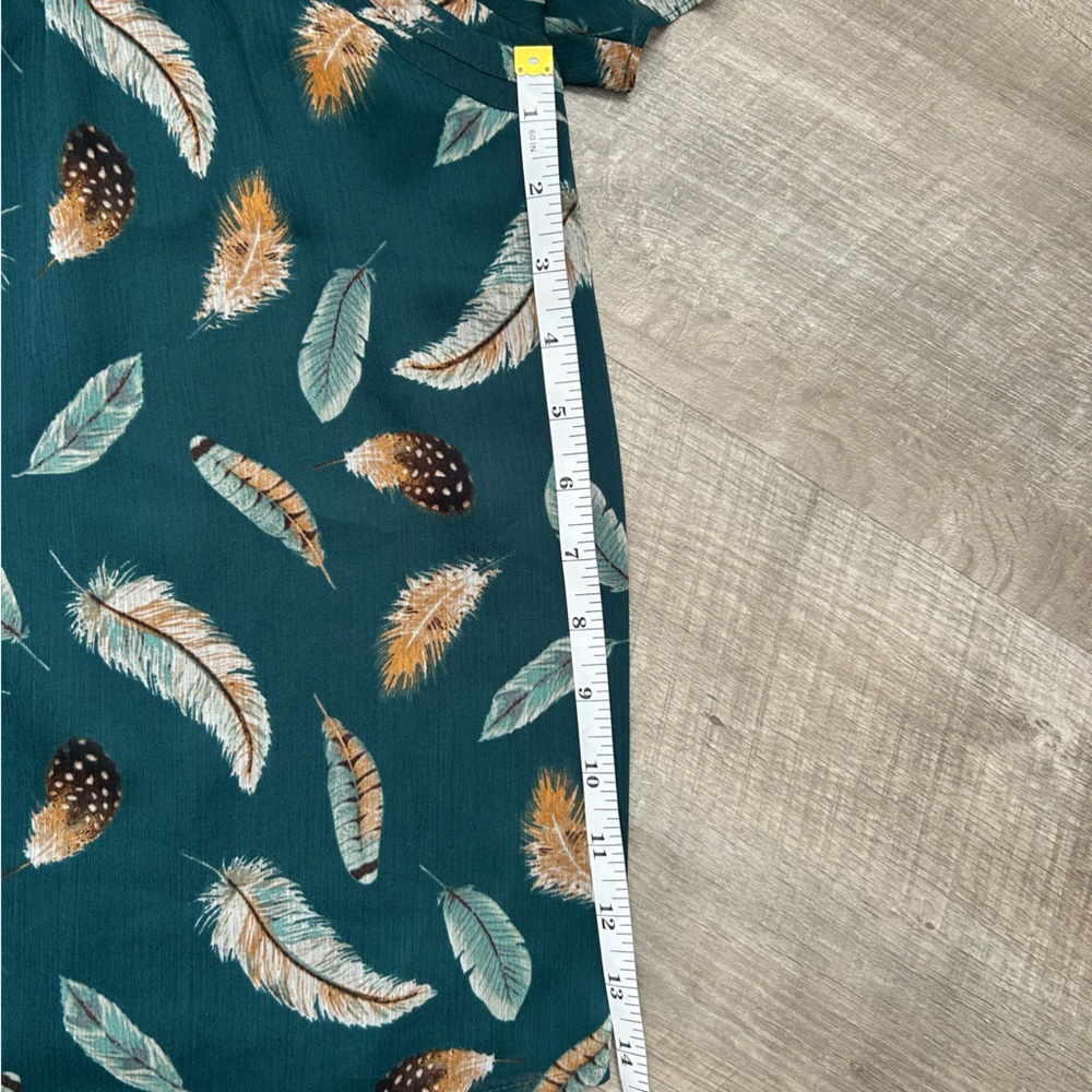 Feather Print Blouse | LOFT - Picture 6 of 7